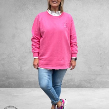 KAFFE CURVE Sweatshirt Pink Power