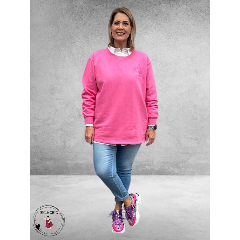 KAFFE CURVE Sweatshirt Pink Power