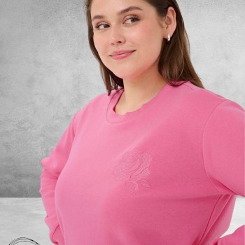 KAFFE CURVE Sweatshirt Pink Power