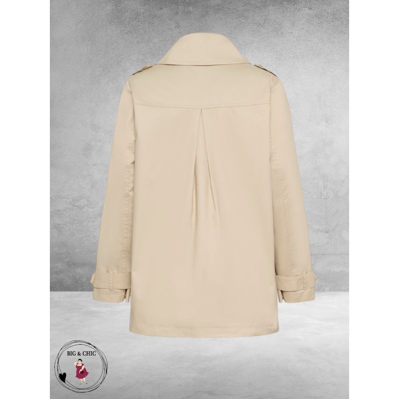 Kaffe curve Trenchcoat Kort Feather Grey