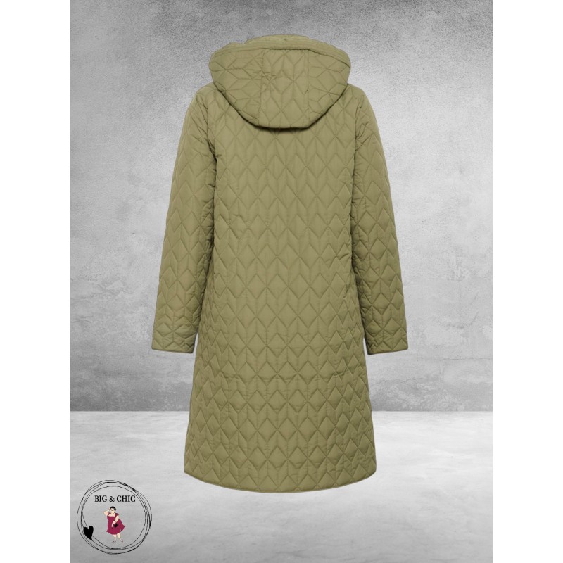 Kaffe Curve Parka Leina Step  Dusky Green