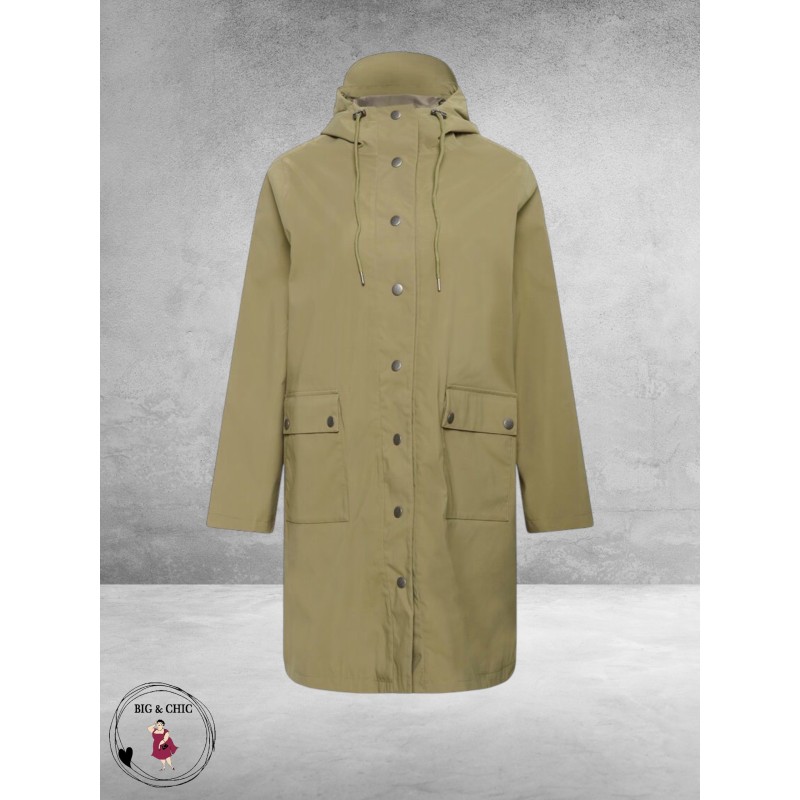 Kaffe Curve Regen Parka Sofia Dusky Green