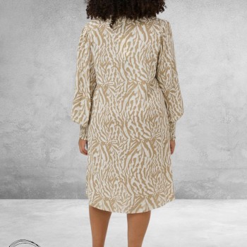Kaffe Curve Jurk Mahlena Beige/Creme