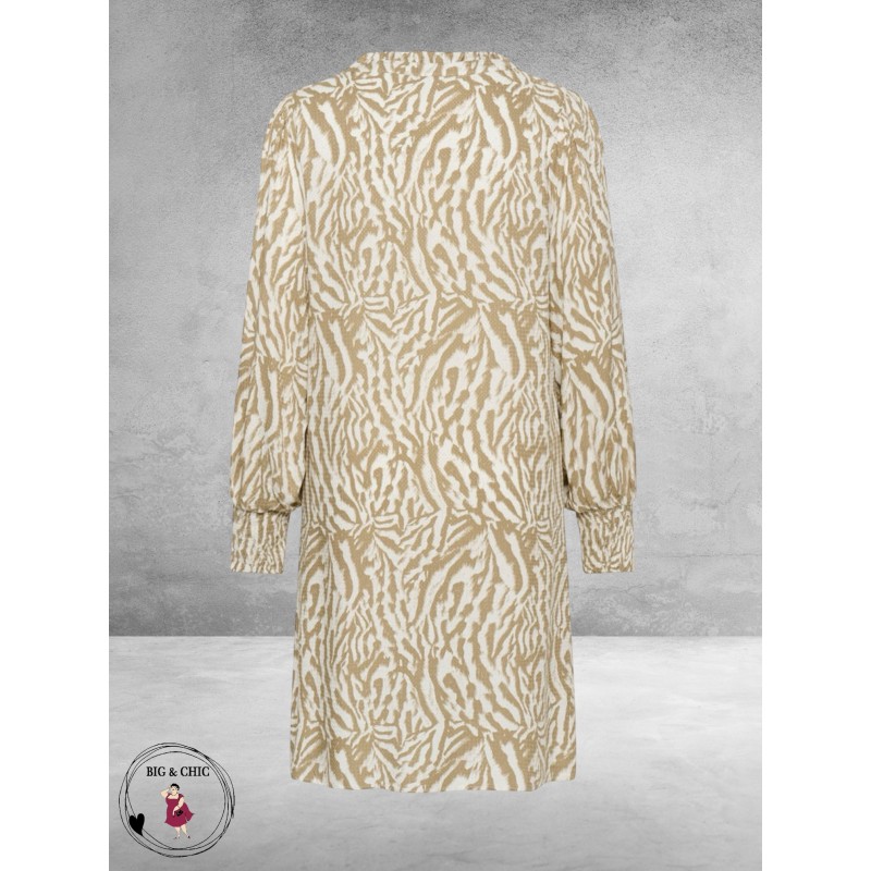 Kaffe Curve Jurk Mahlena Beige/Creme