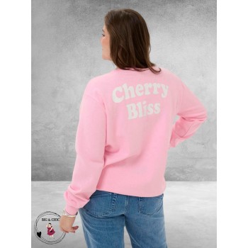 KAFFE CURVE Sweatshirt Malody Pink Frosting