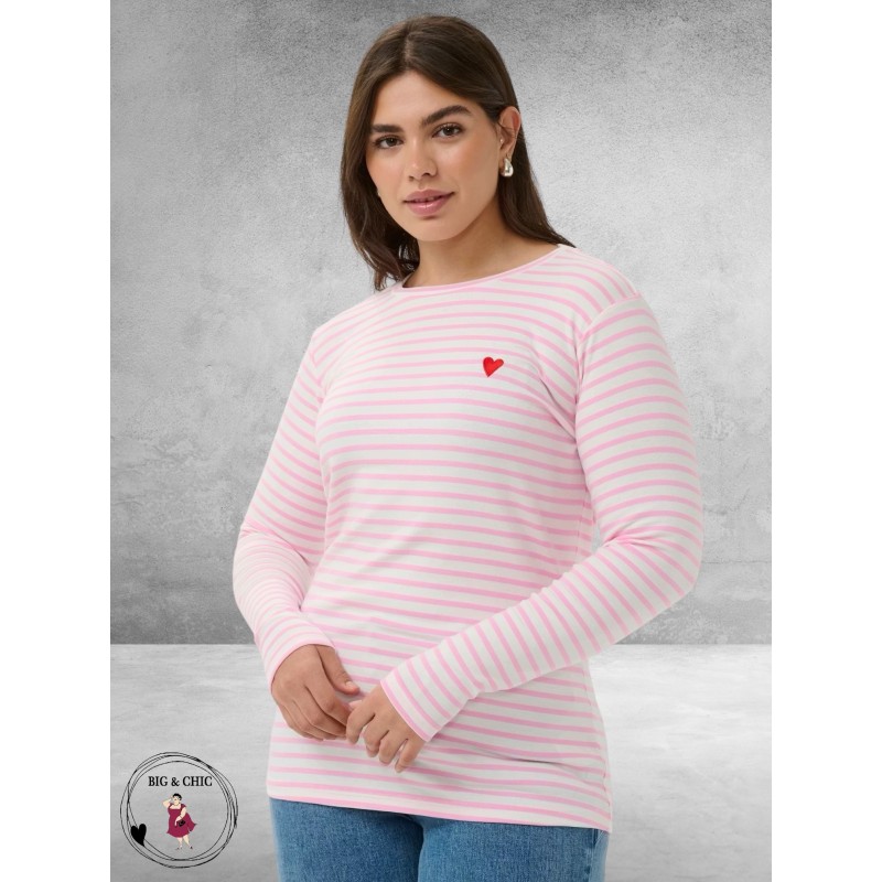 Kaffe Curve Shirt Poppy Red Heart