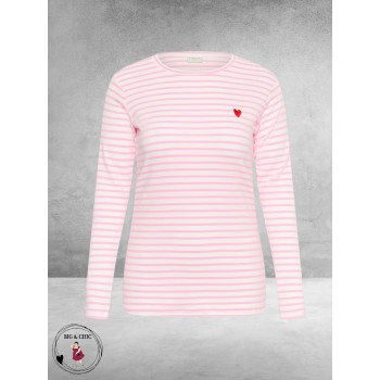 Kaffe Curve Shirt Poppy Red Heart