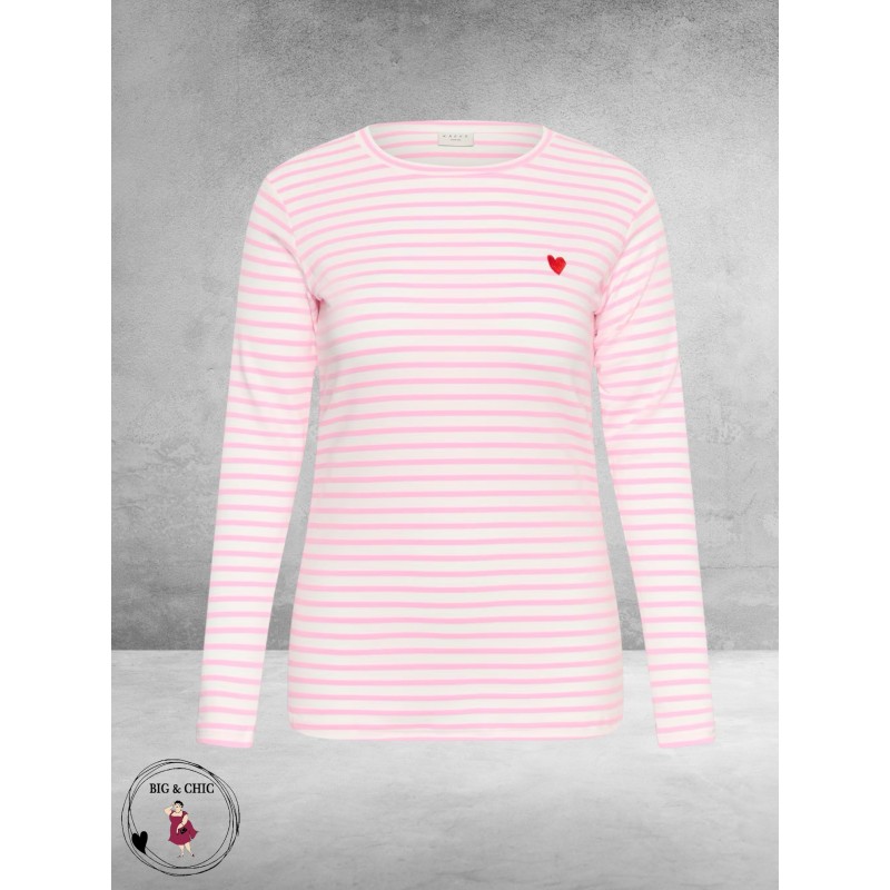 Kaffe Curve Shirt Poppy Red Heart