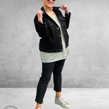 Kaffe Curve Twill Jacket Met Studs