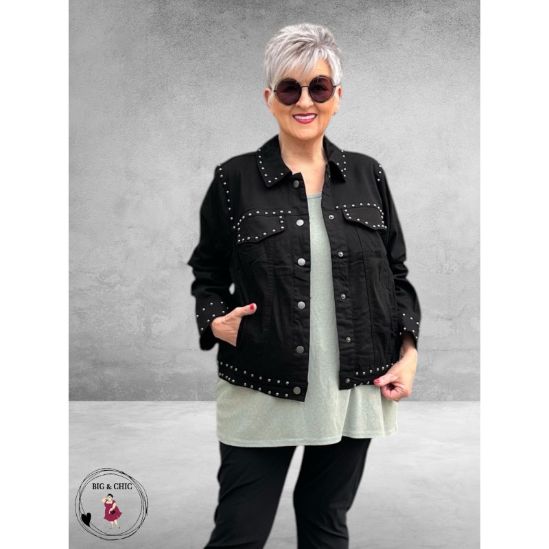 Kaffe Curve Twill Jacket Met Studs