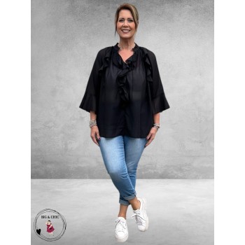 Kaffe Curve blouse Flori – Deep Black