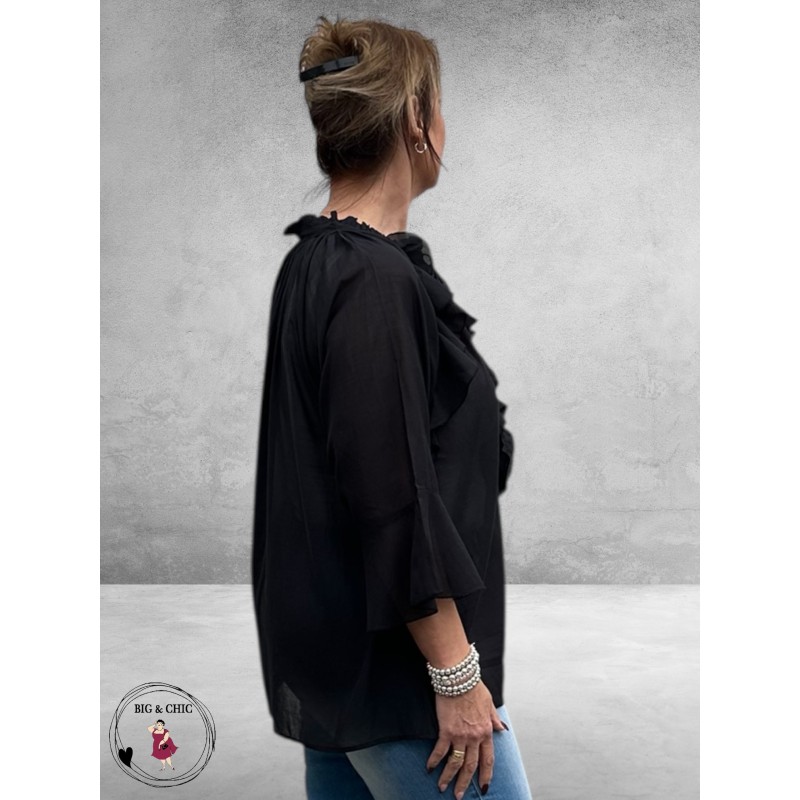 Kaffe Curve blouse Flori – Deep Black