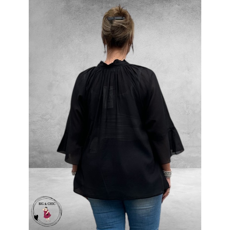 Kaffe Curve blouse Flori – Deep Black