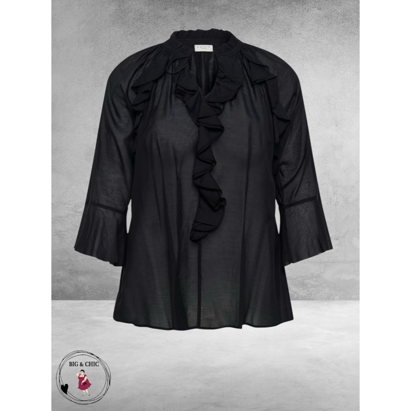 Kaffe Curve blouse Flori – Deep Black