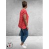 Kaffe Curve – Shirt Vilana - Poppy Red met Chalk Flowers