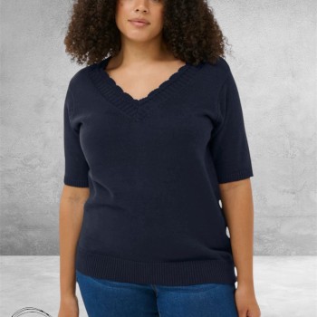 Kaffe curve Trui Leani Marine