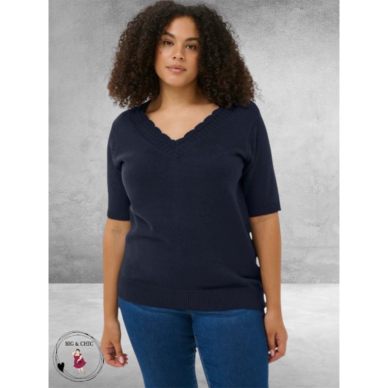 Kaffe curve Trui Leani Marine