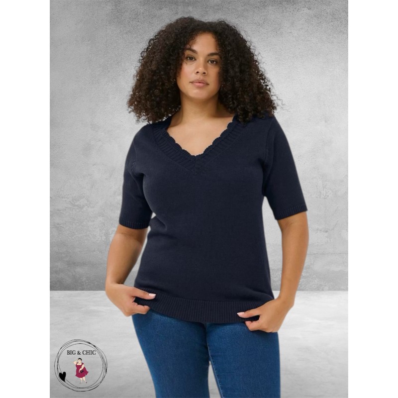 Kaffe curve Trui Leani Marine