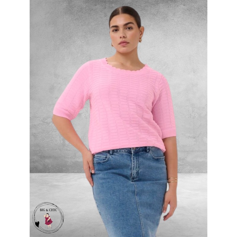 Kaffe curve Trui Lotia Pink Frosting