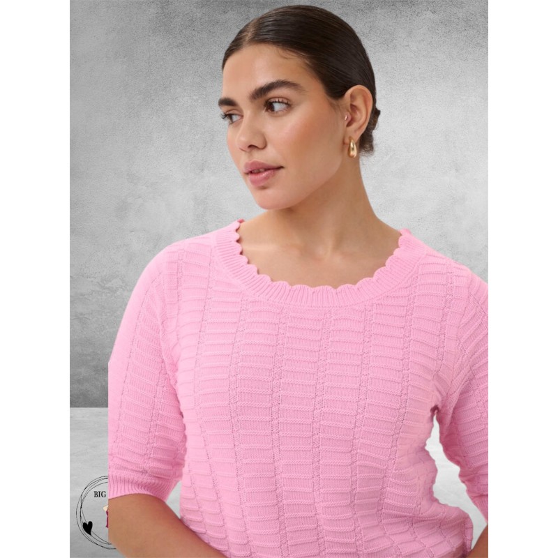 Kaffe curve Trui Lotia Pink Frosting