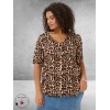 Kaffe Curve Blouse-Shirt Ami Naturel Leopard