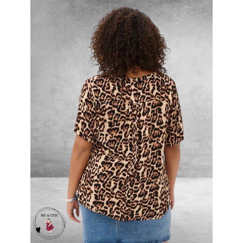 Kaffe Curve Blouse-Shirt Ami Naturel Leopard