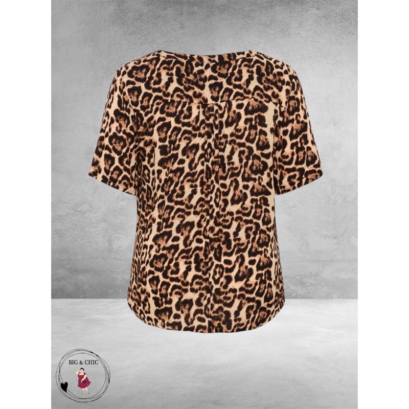 Kaffe Curve Blouse-Shirt Ami Naturel Leopard