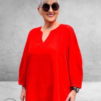 Kaffe Curve Blouse-Shirt Poppy Red