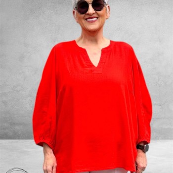 Kaffe Curve Blouse-Shirt Poppy Red