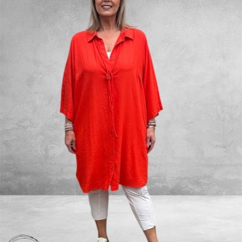 Kaffe Curve Tuniek-Blouse Mille Poppy Red