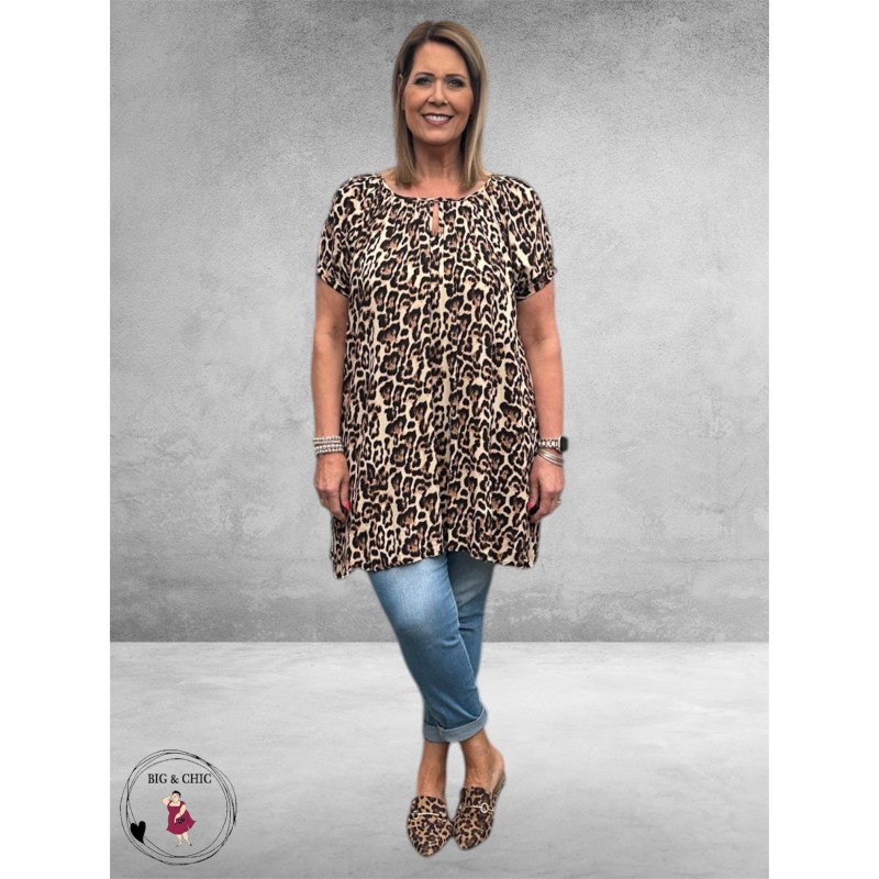 Kaffe Curve Tuniek/Jurk Ami Leopard 