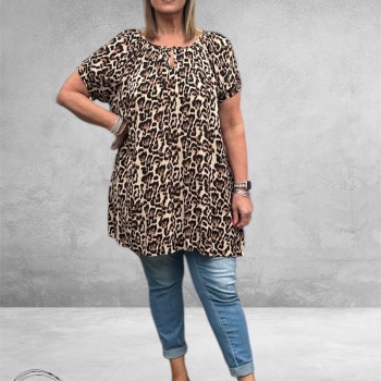 Kaffe Curve Tuniek/Jurk Ami Leopard 