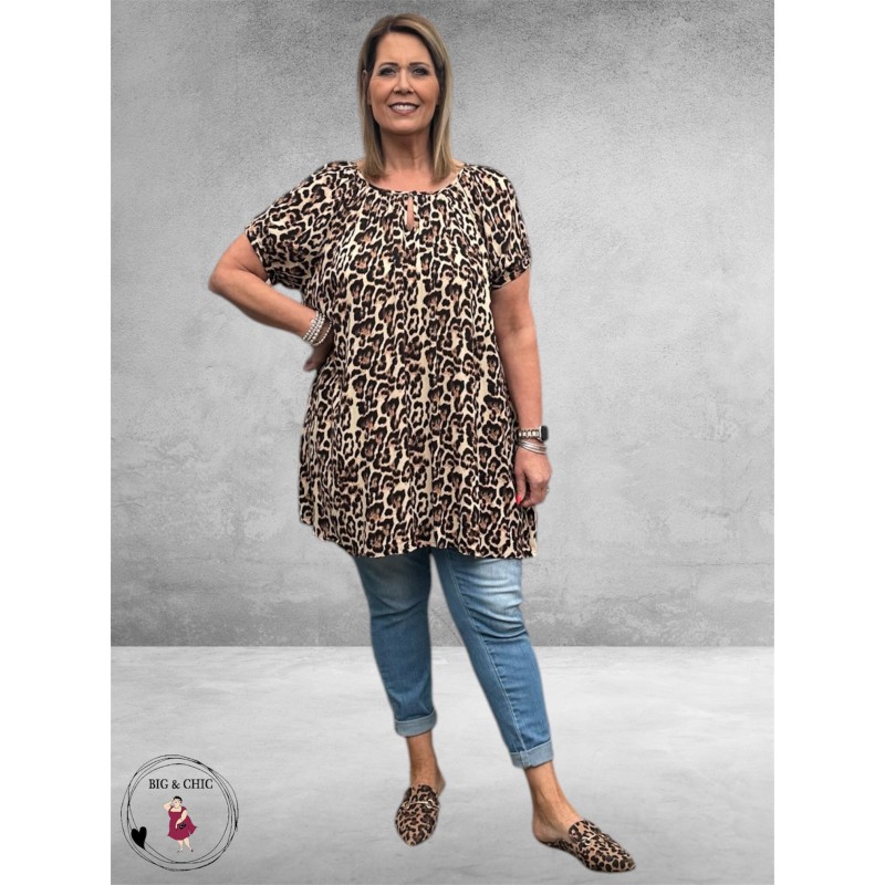 Kaffe Curve Tuniek/Jurk Ami Leopard 