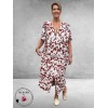Kaffe Curve Jurk Maxi Cevia Henna-Chalk-Flowers