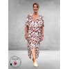 Kaffe Curve Jurk Maxi Cevia Henna-Chalk-Flowers