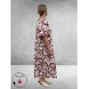 Kaffe Curve Jurk Maxi Cevia Henna-Chalk-Flowers
