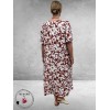 Kaffe Curve Jurk Maxi Cevia Henna-Chalk-Flowers