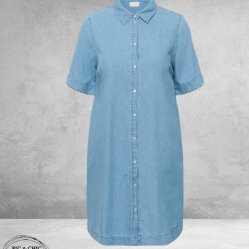 Kaffe curve Jurk Denim Jada Medium Blue