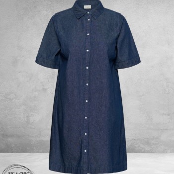 Kaffe curve Jurk Denim Jada Dark Blue