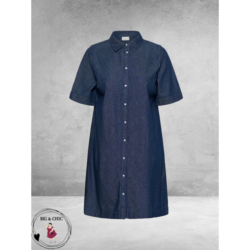 Kaffe curve Jurk Denim Jada Dark Blue