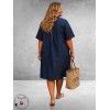 Kaffe curve Jurk Denim Jada Dark Blue