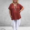 Kaffe curve Shirt-Blouse Mina Henna/Bruin