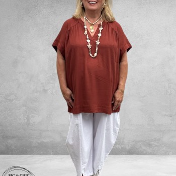 Kaffe curve Shirt-Blouse Mina Henna/Bruin