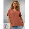 Kaffe curve Shirt-Blouse Mina Henna/Bruin
