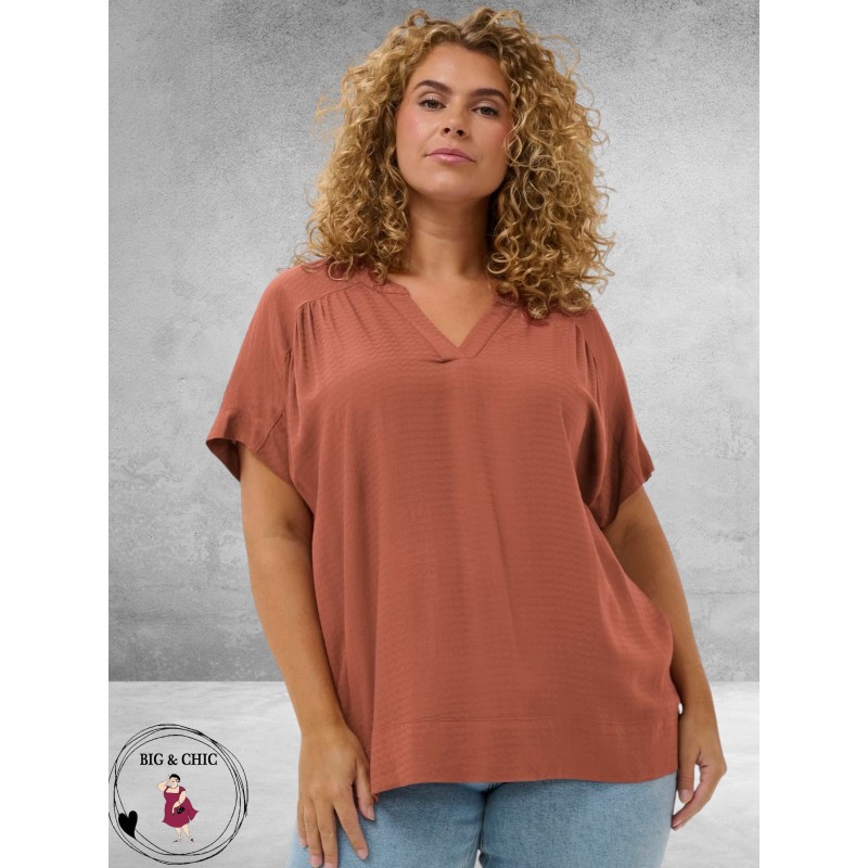 Kaffe curve Shirt-Blouse Mina Henna/Bruin