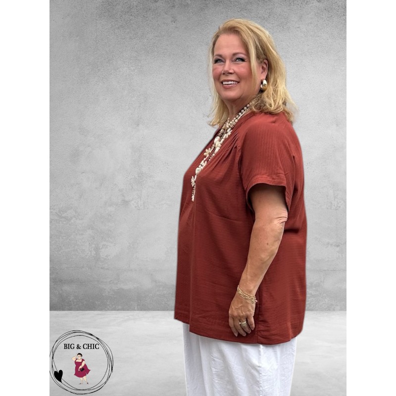Kaffe curve Shirt-Blouse Mina Henna/Bruin