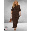 Kaffe curve Tuniek Myra Coffee Bean/Ecru Dots