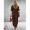 Kaffe curve Tuniek Myra Coffee Bean/Ecru Dots