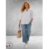 Kaffe Curve Blouse Alberte Gebroken Wit 