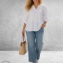 Kaffe Curve Blouse Alberte Gebroken Wit 